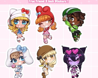 True Friends 3 Inch Holographic Keychains | Overwatch 2 | Juno, Dva, Lucio, Kiriko, Mercy, Widowmaker