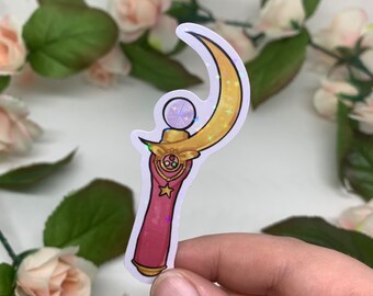 Sailor Moon Wand Holographic Sticker | Anime Kawaii Stationery