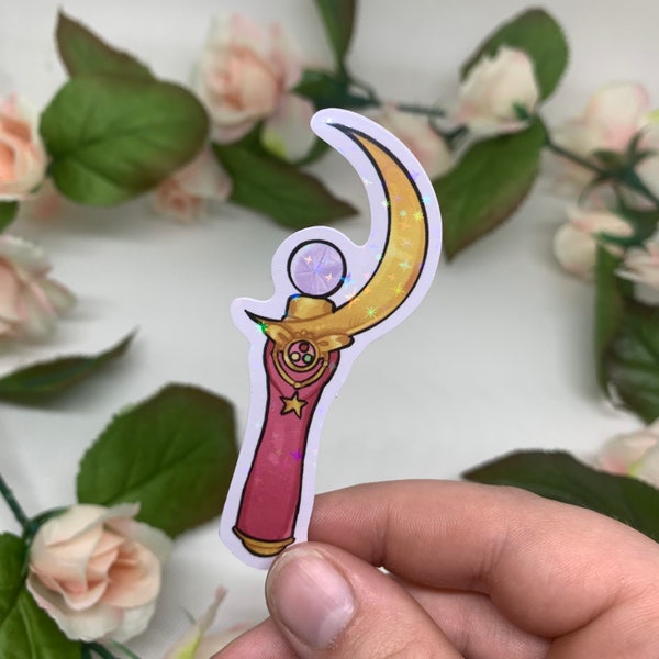 Sailor Moon Wand Holographic Sticker | Anime Kawaii Stationery