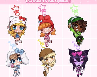 True Friends 2.5 Inch Acrylic Charms | Overwatch 2 | Juno, Dva, Lucio, Kiriko, Mercy, Widowmaker