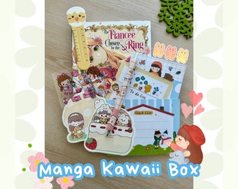 Manga Kawaii Box - Mystery Manga & Cute Stationery Grab Bag | Blind Day with Book | Decoration | Surprise Blind Box Gift