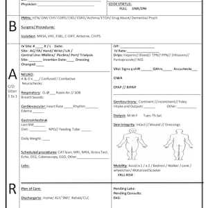 SBAR Nurse Bedside Shift Report