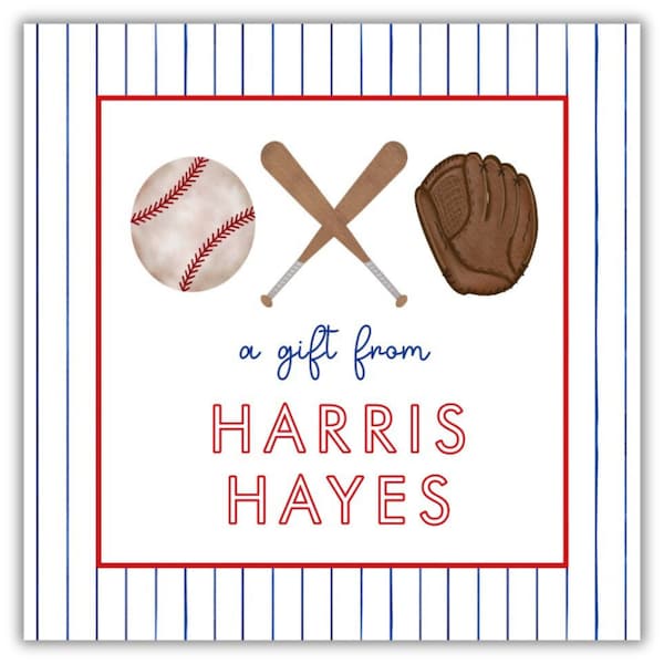 Printable Enclosure Card, Baseball, Personalized Gift Tag, Editable Name Tag Template, Baseball Party Decor