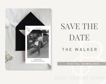 MODERN | Save the Date Wedding Stationery Card, Digital Download Template, Wedding Annoucement, Custom Wedding Stationery, Invitation Suites