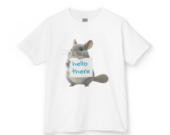 Funny Chinchilla Greeting Tee -  For Kids Who Are Too Shy to Say Hi