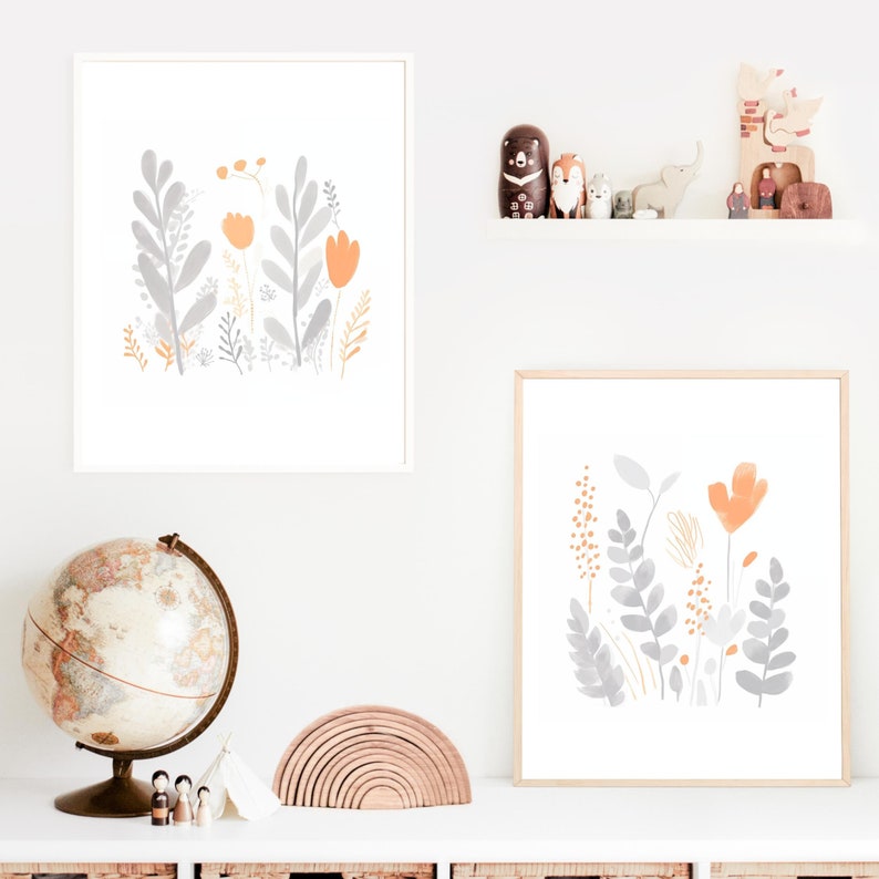 Woodland Prints Set of 3, Animal Fox Baby Room, Printable Quote Wall