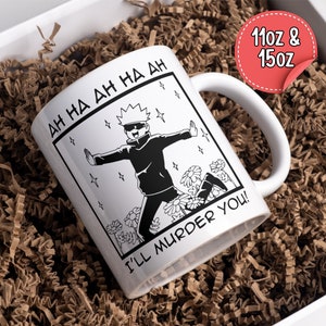 Gojo Satoru Mug | I'll Murder You Large Mug | Jujutsu Kaisen Mug | Kawaii Aizawa Sensei Anime Mug | Anime Coffee Lover Mug