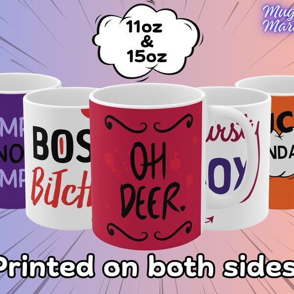 Oh Deer Mug | Hazbin Hotel Inspired Alastor Mug | Helluva Boss | Pimpin Not Simpin | Fan Art Coffee Mug