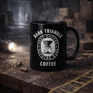 Alan Wake Mug | Dark Triangle Coffee Mug | Alan Wake Merch | Bright Falls Large Coffee Mug