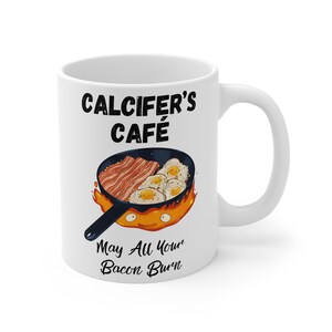 Calcifer Mug | May All Your Bacon Burn | Howl's Moving Castle Mug | Inspired Hayao Miyazaki Large Mug | Anime Gift Idea image 7