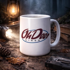 Alan Wake Mug | Oh Deer Mug | Alan Wake Merch | Bright Falls Large Coffee Mug