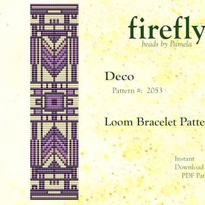 Deco – Loom Bracelet Pattern  Loom Bead Stitch  Miyuki Delica 11   Instant Download  Loom Stitch  fireflybeadsbypamela  Geometric