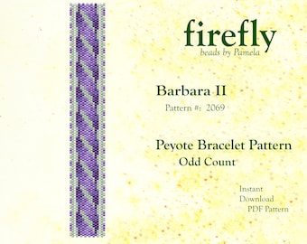 Mönster för Barbara Peyote-armband – Lila Miyuki Delica (PDF-mönster)