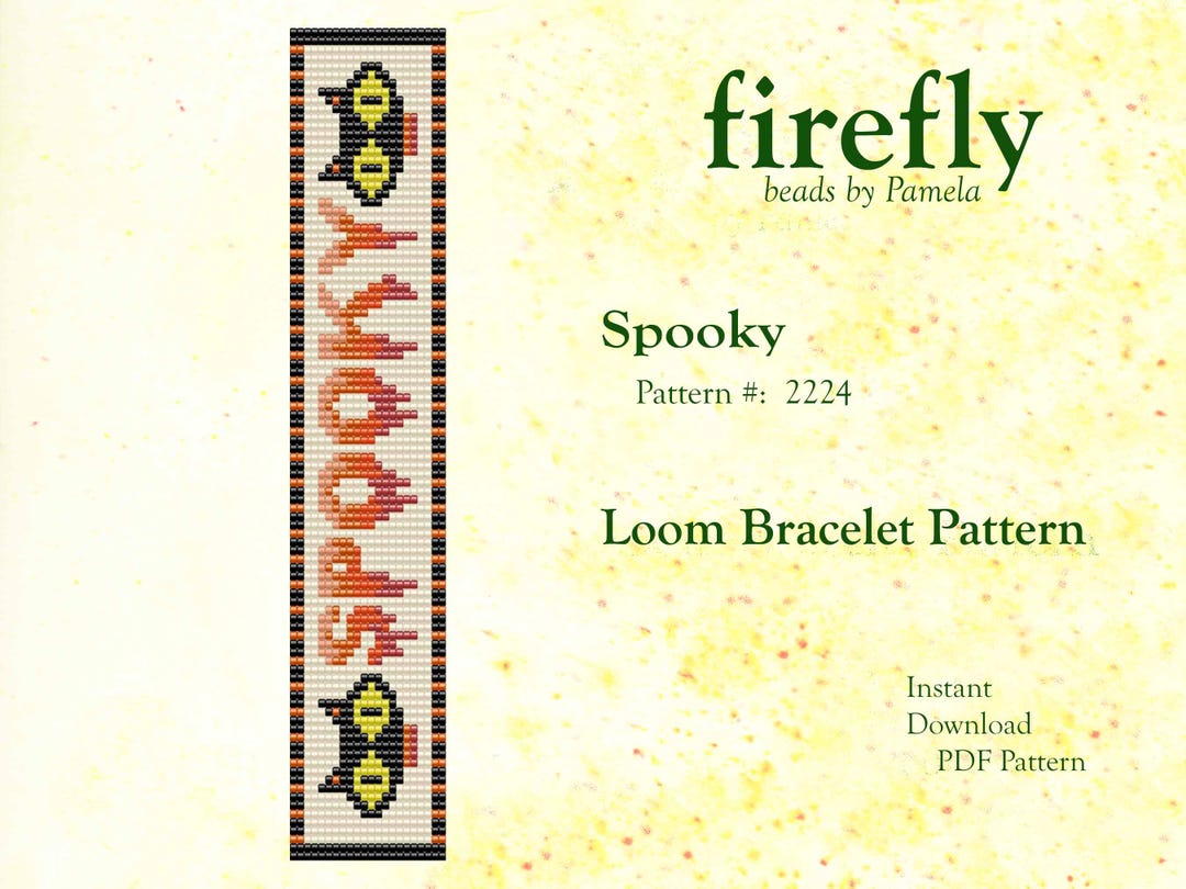 Spooky Halloween Loom Bracelet Pattern – Miyuki Delica Beads (PDF ...
