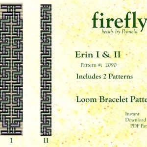 Erin I & II – Loom Bracelet Pattern  Loom Bead Stitch  Miyuki Delica 11   Instant Download  Loom Stitch  fireflybeadsbypamela  Celtic