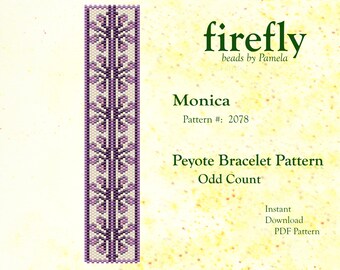 Mönster för Monica Peyote-armband – Odd Count, Miyuki Delica-pärlor (PDF-mönster)