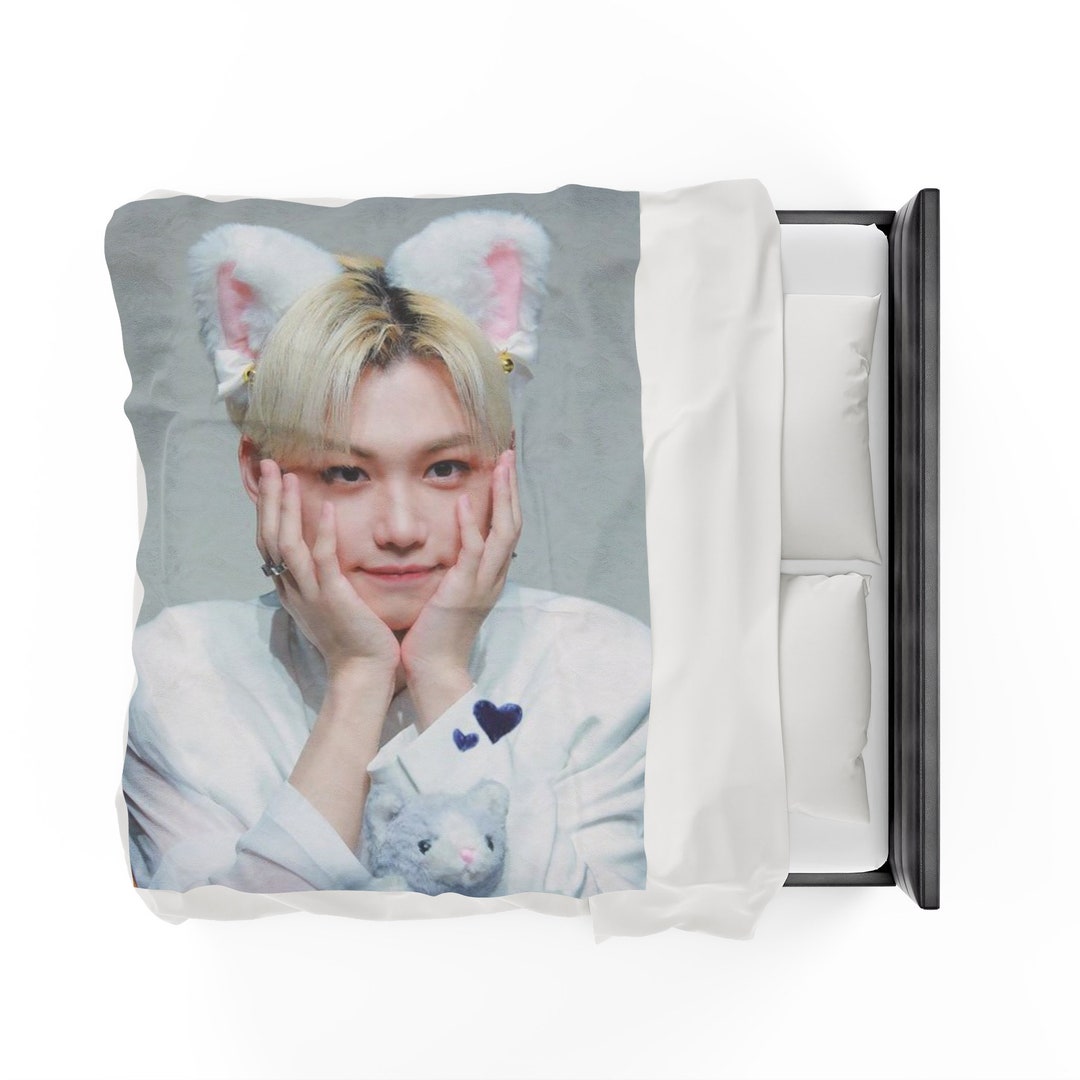 Custom Stray Kids Felix Photo Blanket Felix Plush Blanket Etsy