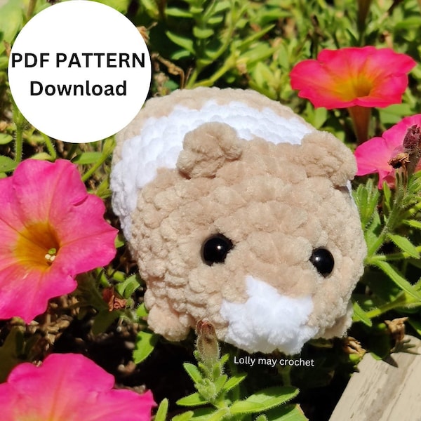 Modèle au crochet Hammy le hamster PDF à téléchargement numérique - Terminologie américaine du crochet en anglais