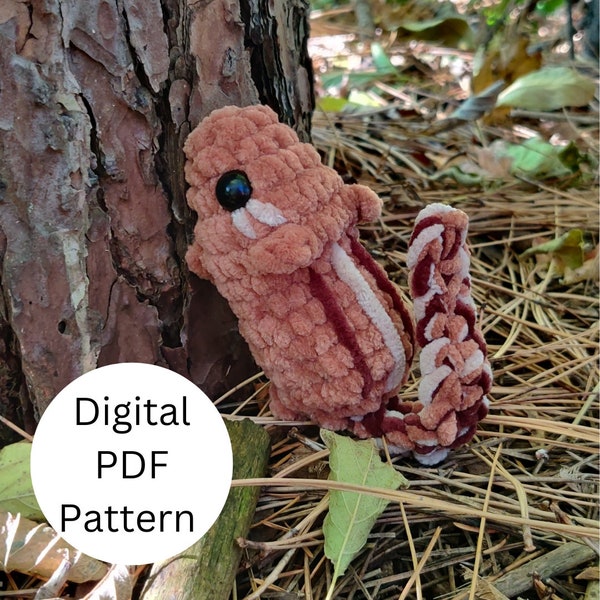 Bramble Chipmunk Pumpkin House Crochet Pattern - English with US Crochet Terminology