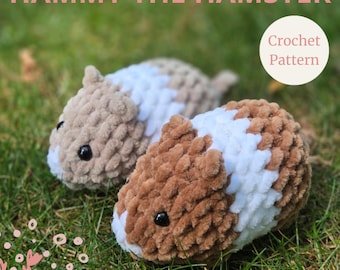 No Sew Hammy the Hamster Crochet Pattern PDF Digital Download - English Using US Crochet Terminology