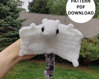 Pip Siberian Flying Squirrel Crochet Pattern - English Using US Crochet Terminology