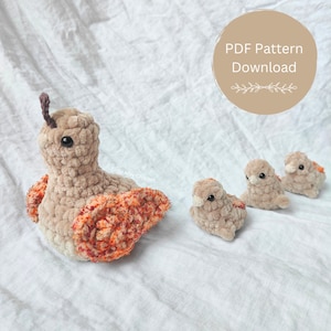 Coco the Quail Crochet Amigurumi Pattern - English Using US Crochet Terminology