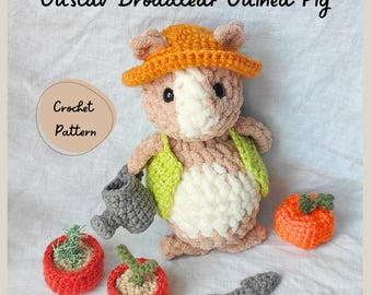 Patrón de crochet de conejillo de indias - Amigurumi sin costura - Términos en inglés (EE. UU.) (Descarga PDF)