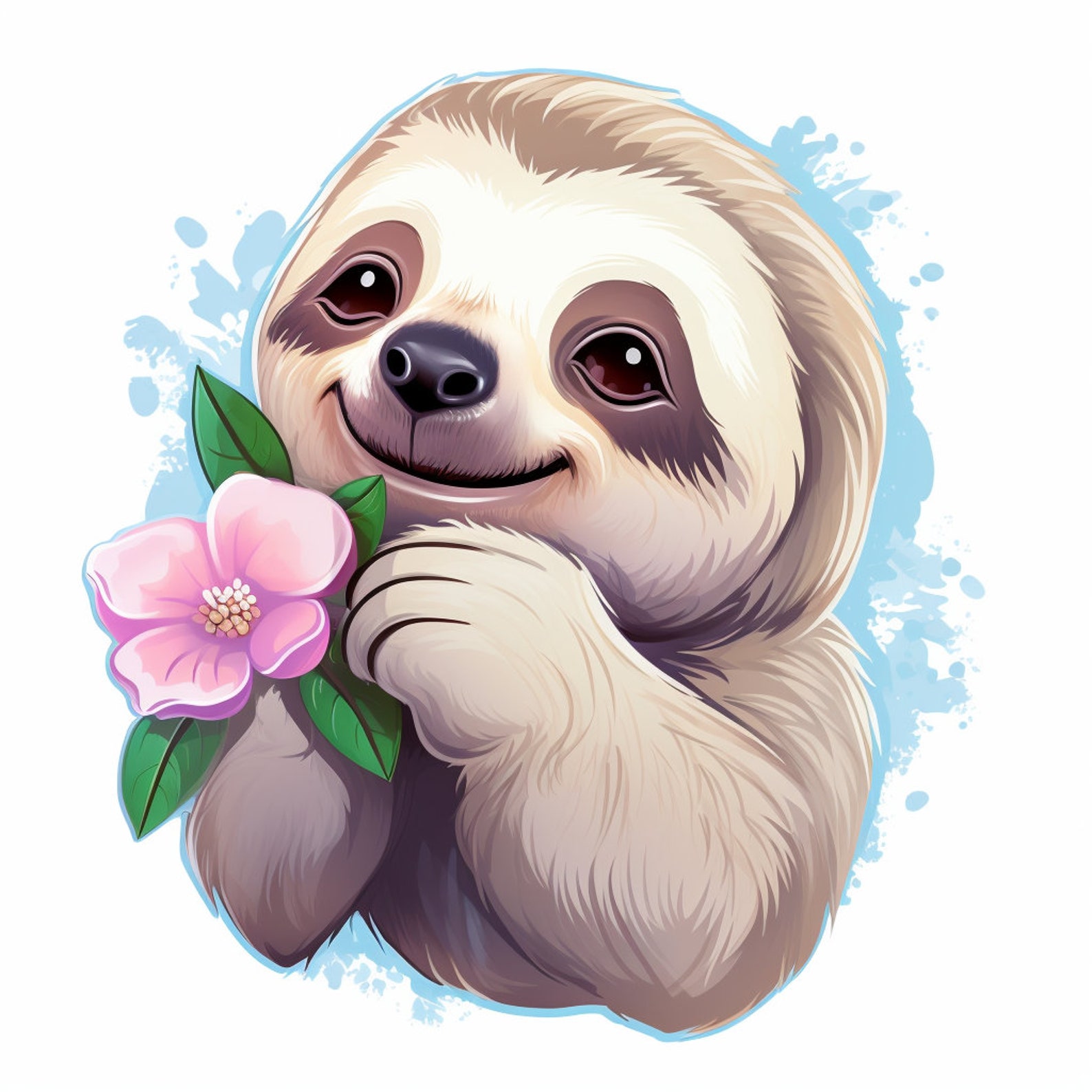 100 Ultra Cute Sloth Stickers - Adorable Sloth Decals - Planner ...