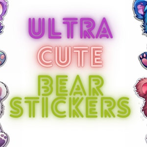 108 Adorable Bear Hugs! - DIY Printable Digital Stickers for Scrapbooks, Party Decor & Planner Lovers