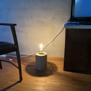 Lamp, lamp, table lamp, sideboard lamp, concrete lamp, concrete, architectural lamp, architecture, designer lamp