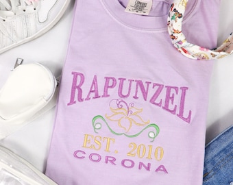 Rapunzel Tangled Embroidered TShirt,Princess Inspired Embroidered TShirt,Disney Princess Shirts,Embroidered Disney Shirts,The Lost Princess