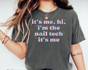 Chemise nail art, chemise de technicienne en pose d'ongles, t-shirt de manucure, cadeau pour artiste ongulaire, idée cadeau de remerciement pour la pose d'ongles, t-shirt nail art