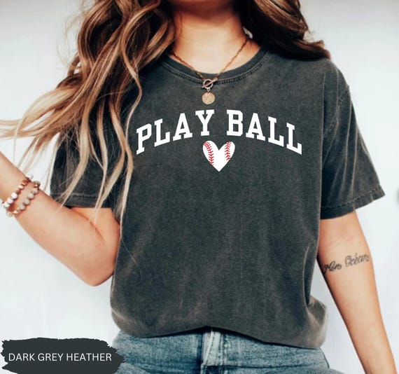Play Ball Shirt, Baseball Game Day Shirt, Game Fan Shirt for Her, Cute Baseball Shirt for Women, Baseball Shirt for Women, Sporty Mom Gift