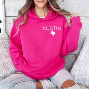 Austin Texas Hoodie, Austin Texas Shirt, Minimalist Sweater, Texas Gift, Moving to Austin Gift, Austin Travel Gift, Austin TX Souvenir