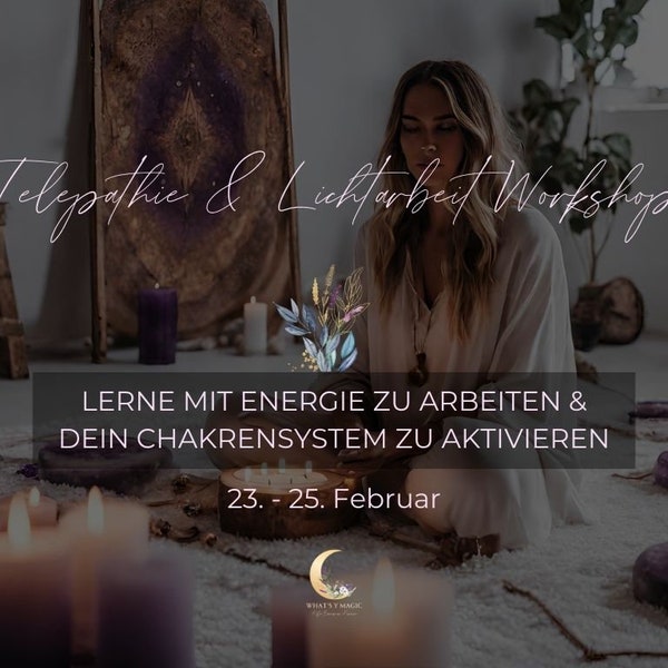 Telepathie - Lichtarbeit Online Kurs - ENERGIE & CHAKRASYSTEM + Soulflowercase + Räucherkurs / Spiritueller Selbstlernkurs / sofort verfügb.