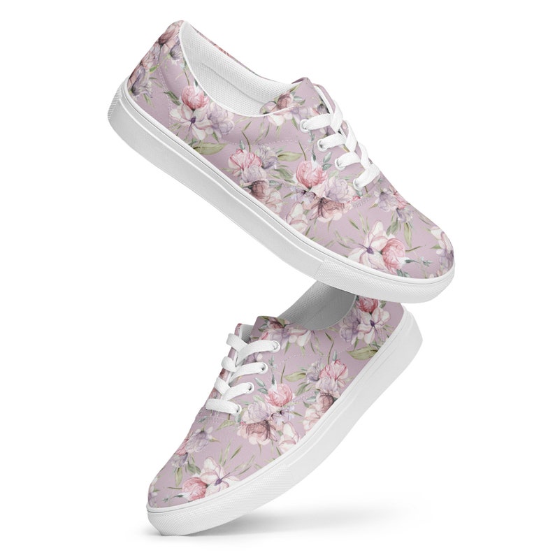 Spirituelle Schuhe Floral / Fairyflower Sneaker / Blumenschuhe / Blumenmuster / Damenschuhe / Lavendelfarben / Atmungsaktiv / Floral Sneaker