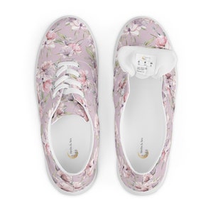 Spirituelle Schuhe Floral / Fairyflower Sneaker / Blumenschuhe / Blumenmuster / Damenschuhe / Lavendelfarben / Atmungsaktiv / Floral Sneaker