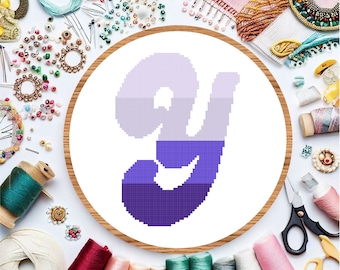 Letter Y Cross Stitch Pattern, Alphabet Embroidery Pattern, PDF instant download