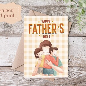 Printable Father&#39;s Day Card | Happy Father&#39;s Day Card | Digital Greeting Card | Watercolor Father&#39;s Day Card | Father&#39;s Day Printable | Dad