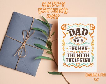 Tarjeta imprimible del Día del Padre / Tarjeta del Día del Padre / Regalo personalizado / Tarjeta imprimible del Día del Padre / Regalo para papá / Descarga instantánea / Papá extra