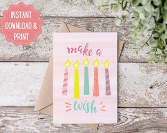 Printable Birthday Card | Happy Birthday Card | Digital Card | Printable Greeting Card | Print At Home | Digital Download | Birthday Card