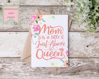 Printable Mother's Day Card |  Happy Mother's Day Card | Digital Mother's Day Card | Funny Mothers Day Card | Cute Mothers Day Card | card