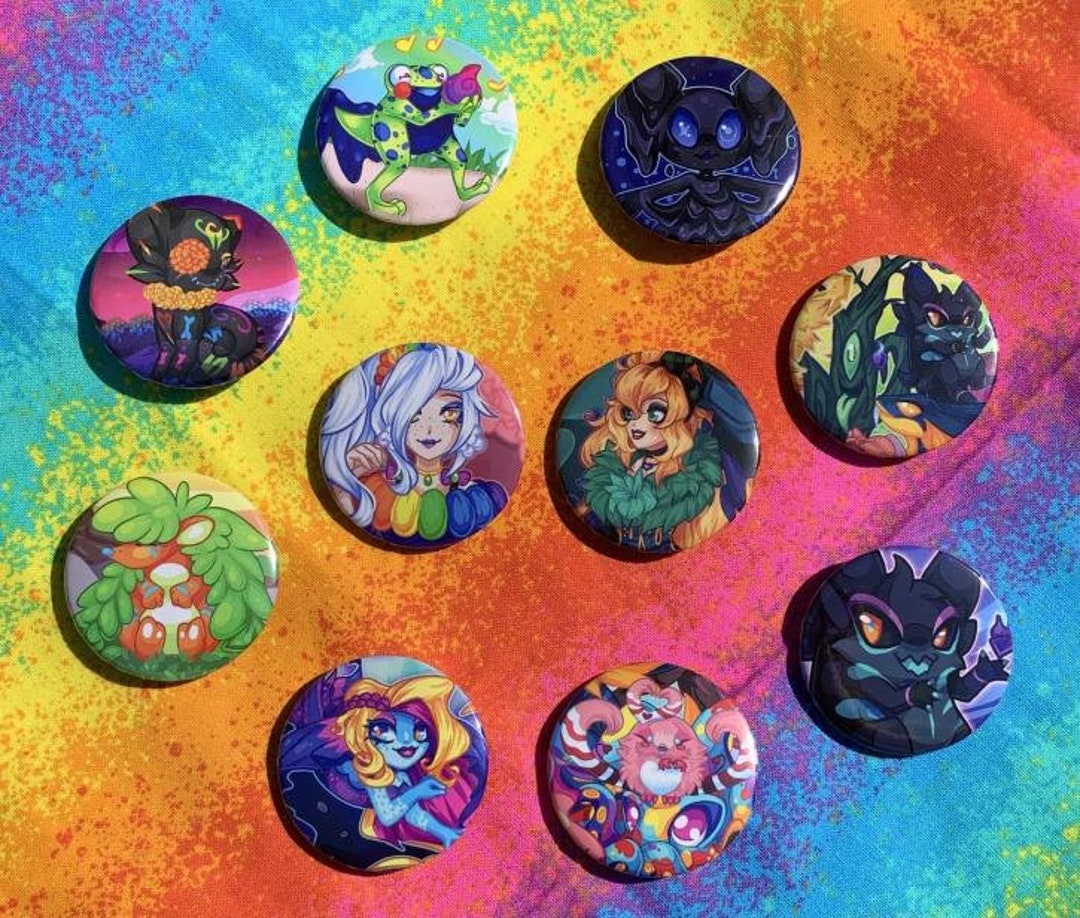 Splatterkins Button Pins - Etsy
