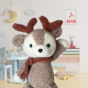 Crochet Pattern, Amigurumi Deer, Easy Crochet Animal, English PDF Pattern, Handmade Gift