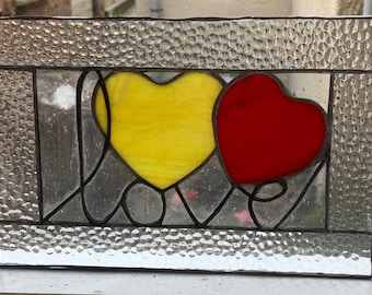 Stained Glass Love Panel Customised