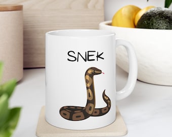 Snake Mug, Snek Mug, Ball Python, Reptile lovers, Snake lovers, Python mug, Funny snake gift