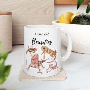 Lizard Mug, Reptiles, Bearded Dragon, Reptile lovers, Lizard lovers, Bearded Dragon mugs, Beardies