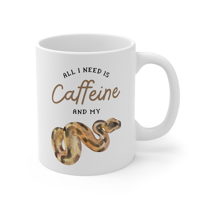 Snake Mug, Caffeine and Snakes, Ball Python, Reptile Lovers, Snake ...
