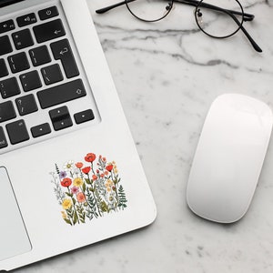Colorful Wildflowers Stickers, flower field stickers, flowers stickers, summer stickers, nature stickers, floral boho stickers