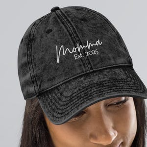 Custom Embroidered Hat, Personalized Date, Matching Vintage Baseball Hat, Gift For New Dad Mom, Pregnancy Announcement, Mothers day gift